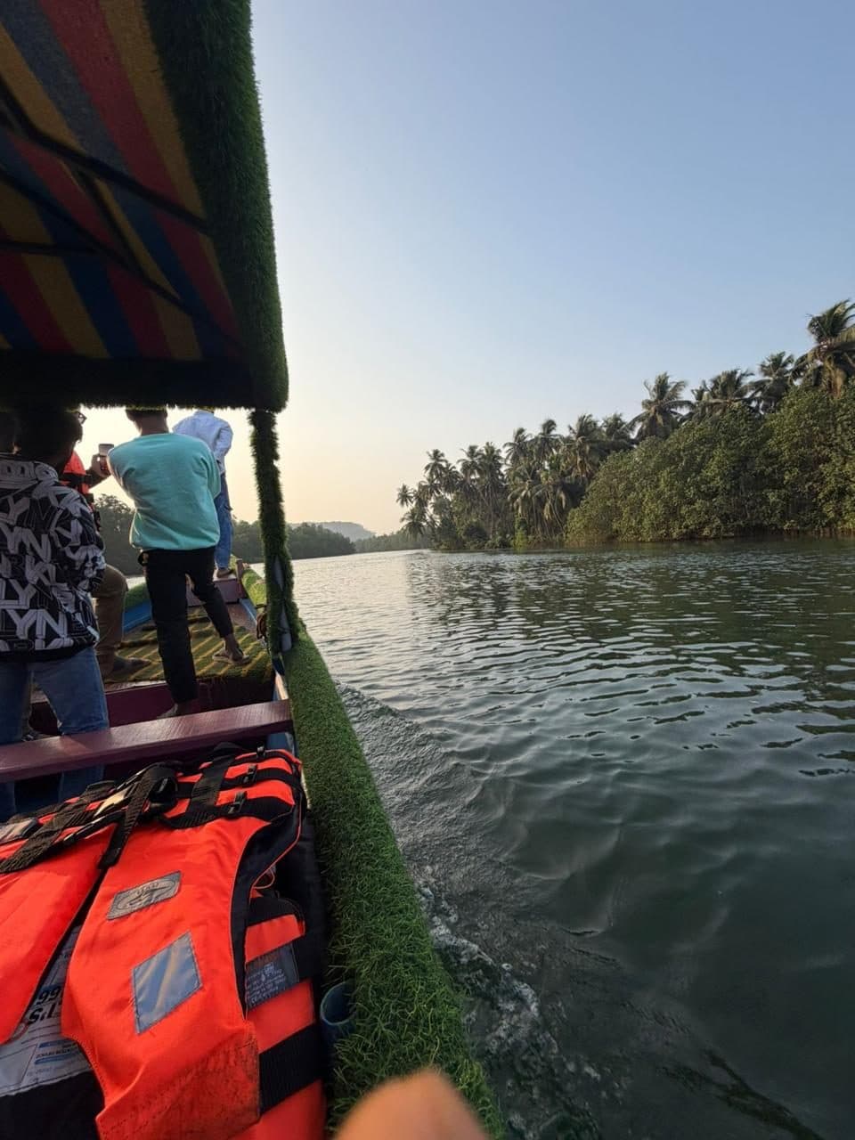 On board a Pauli's boat heading into the mangroves