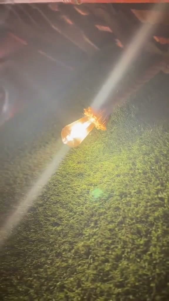 Campfire in the yard at night