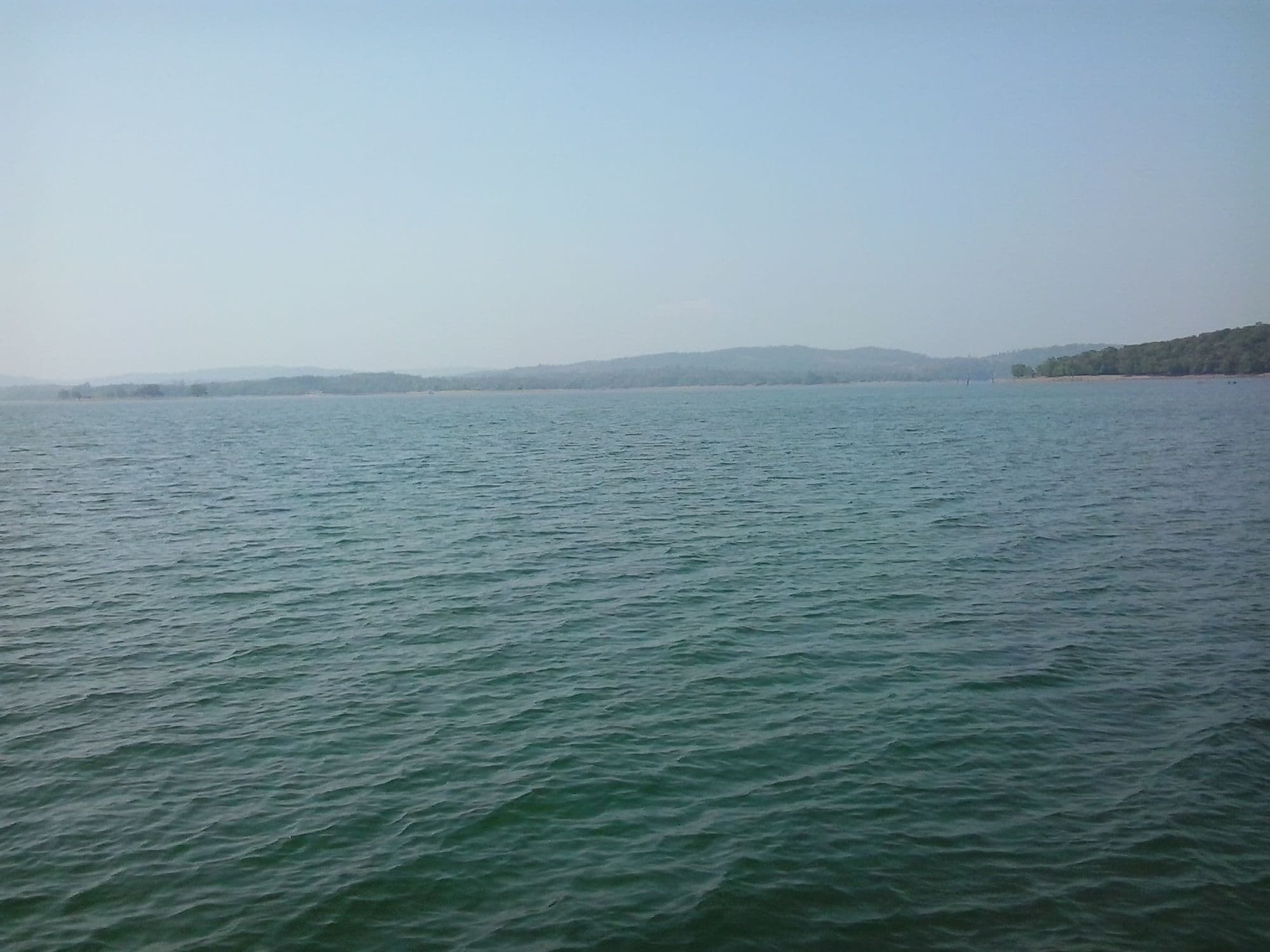 Open water of the Sharavathi backwaters